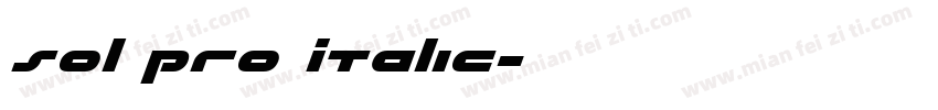 Sol Pro Italic字体转换